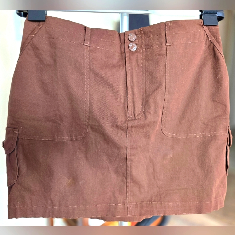 Klassy Network Brown Skorts with Pockets, Large